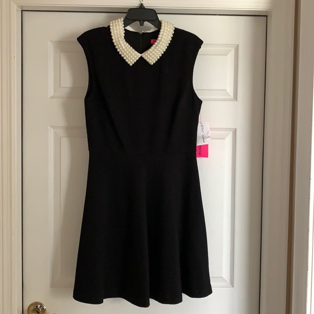 NWT Betsey Johnson dress with pearl collar
